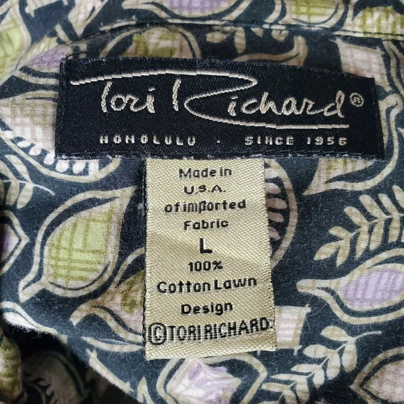 Vtg Tori Richard Button Front  Hawaiian Shirt Large - Picture 2 of 10